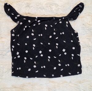 Me to We Ditsy Floral Tie Strap Crop Top | Cottagecore Y2K Summer | XS